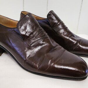 Bijan Beverly Hills shoes 8.5 men's brown leather loafers